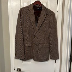 Polo Ralph Lauren brown herringbone women’s blazer size 14